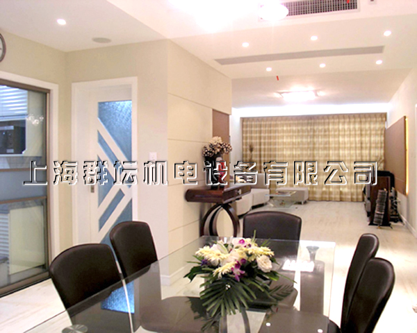 銀億濱江中心辦公樓中央空調(diào)室內(nèi)機安裝效果圖